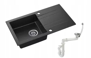 MODERNO ACQUA drez 75 × 42 cm ŽULA (axi-gran) čierna (farba s viditeľným kvapkaním)
